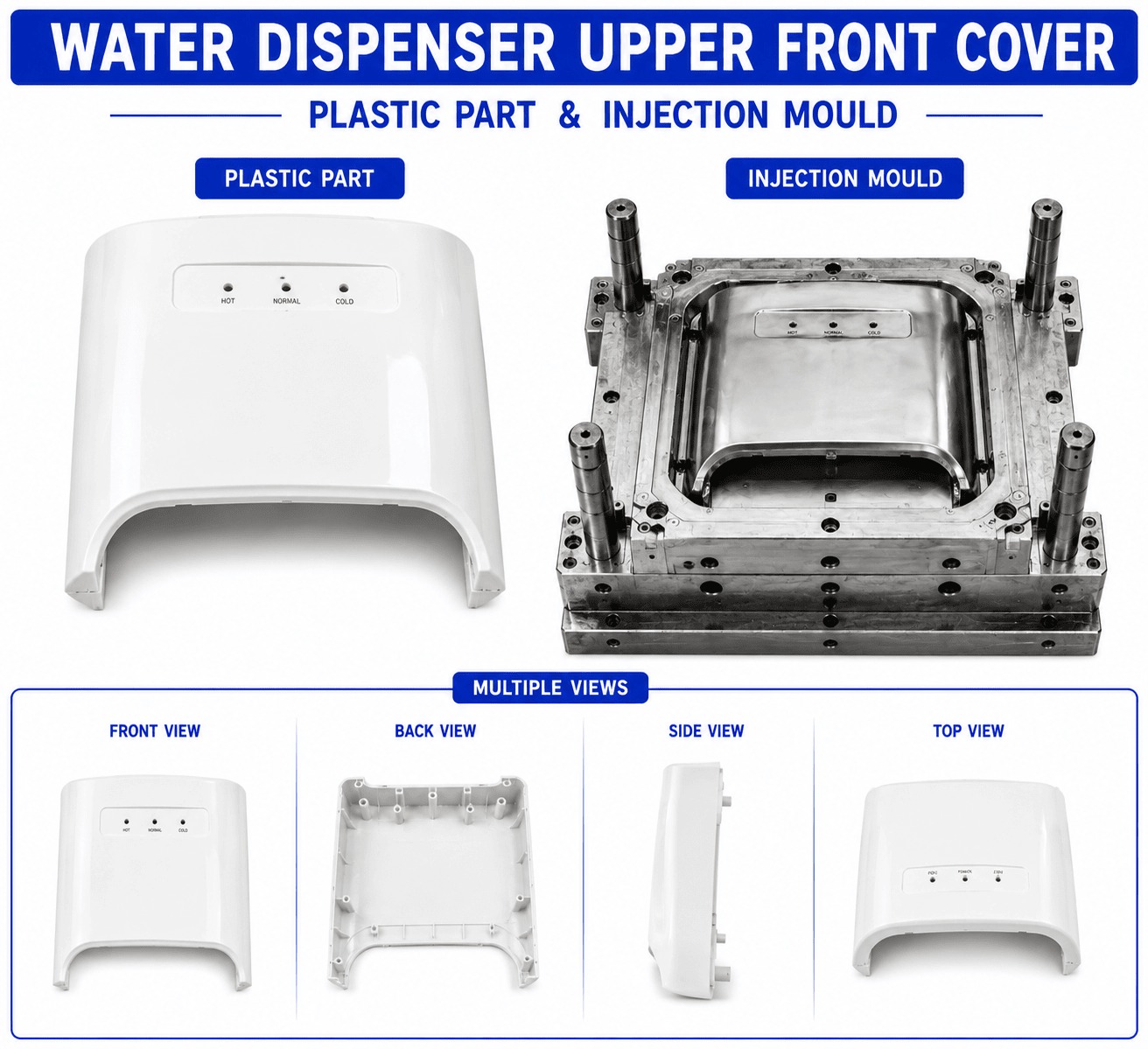 Water Dispenser Plastic Upper Front Cover